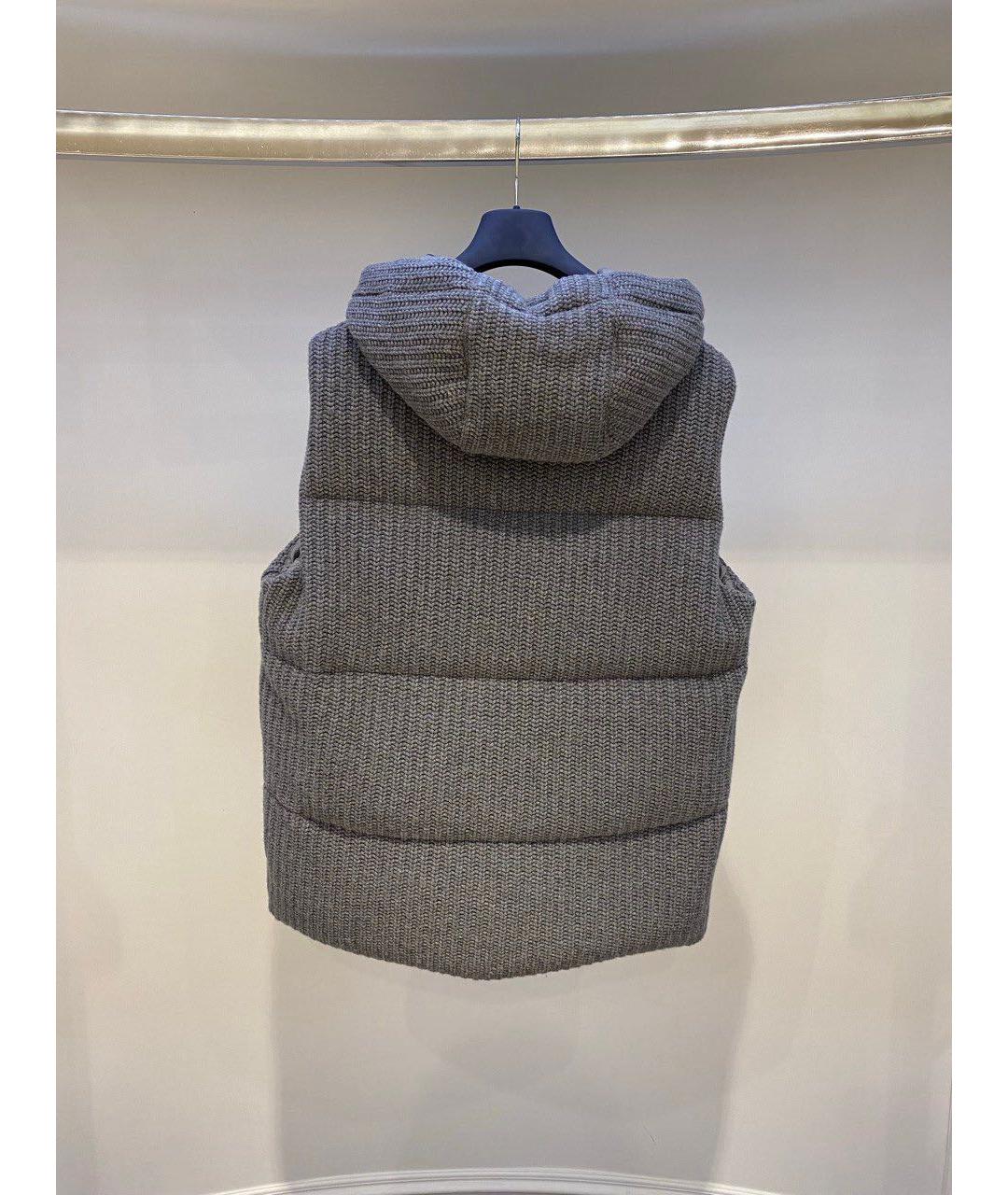 HERNO Серый шерстяной жилет, фото 1