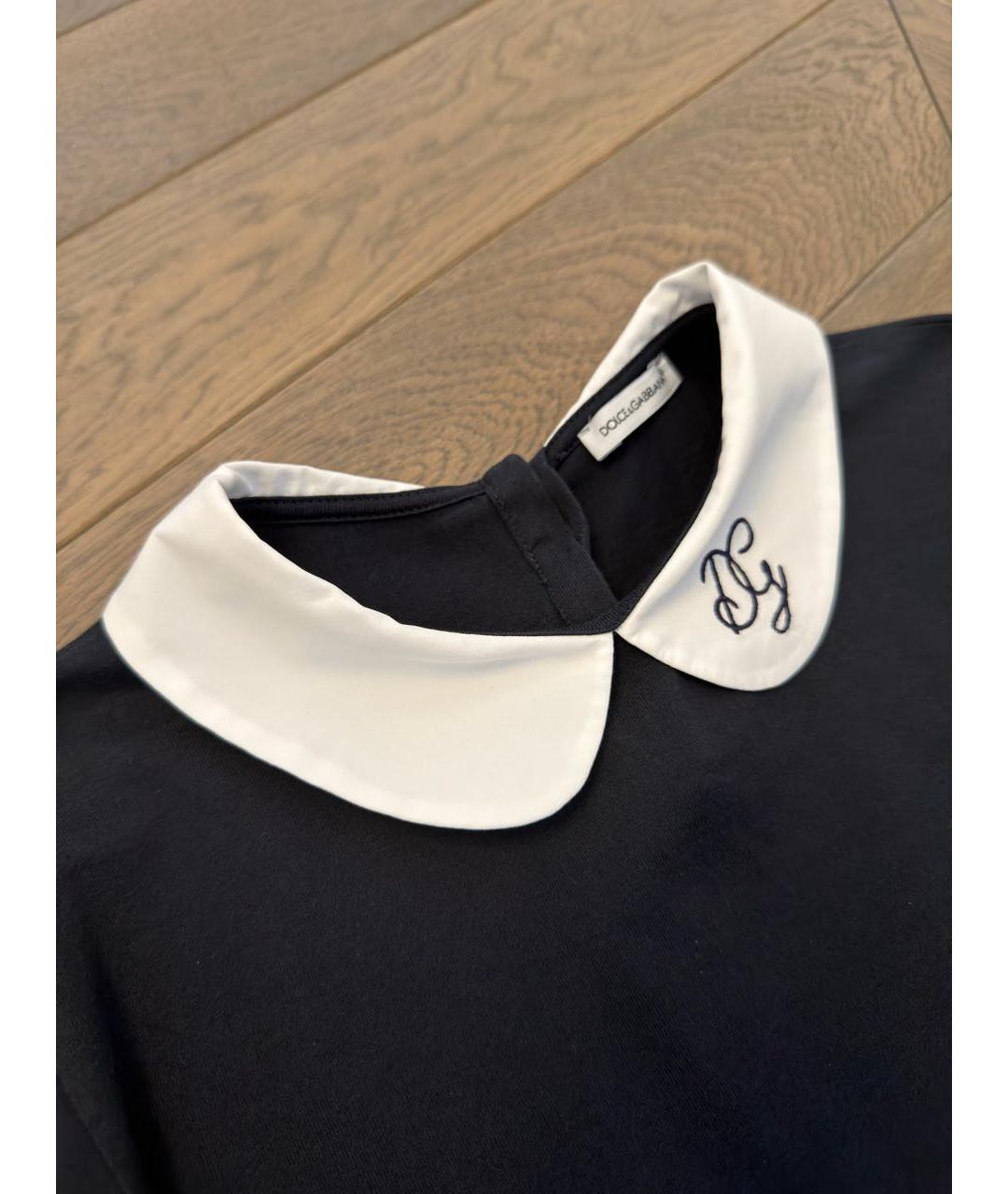 DOLCE&GABBANA Темно-синяя хлопковая рубашка/блузка, фото 3