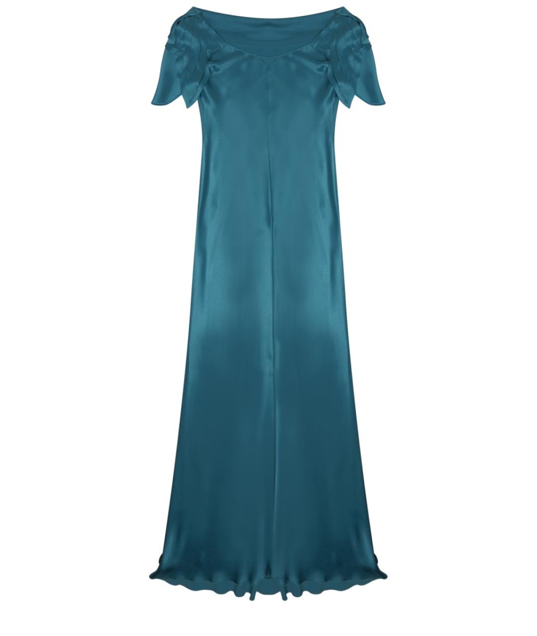 ALBERTA FERRETTI Синее ацетатное вечернее платье, фото 2