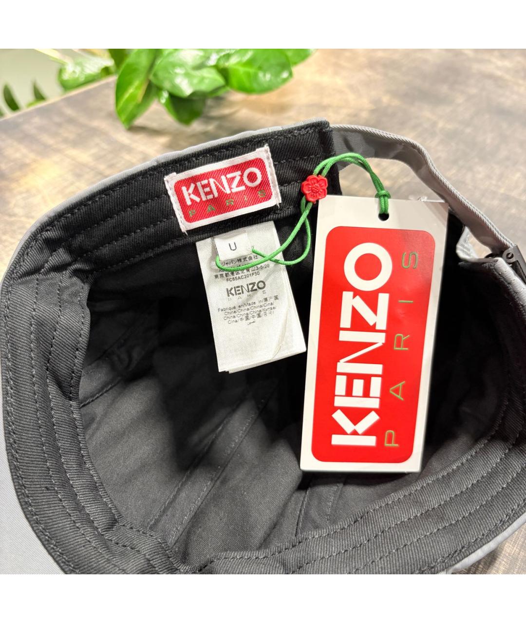 KENZO Серая синтетическая кепка/бейсболка, фото 5