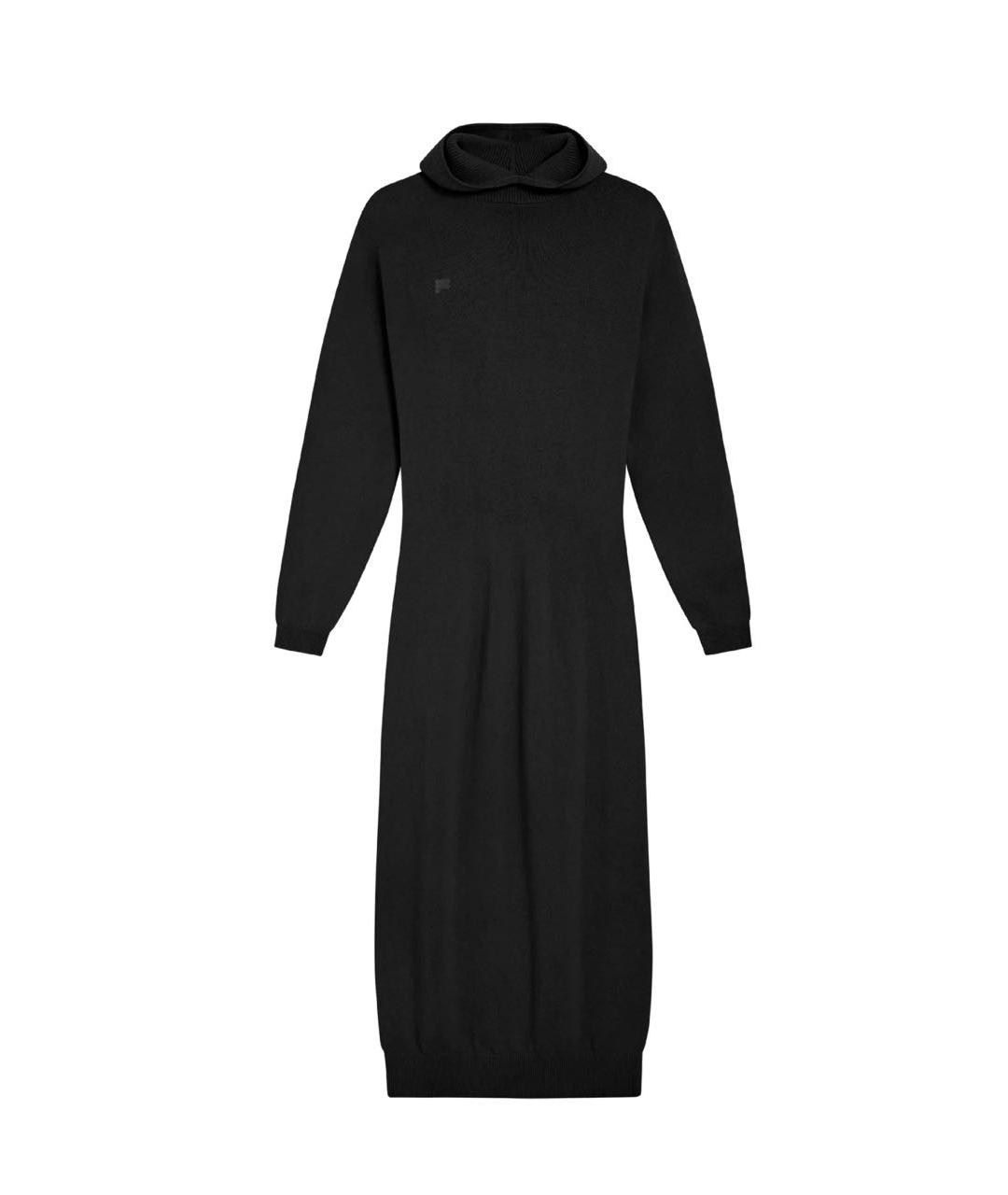 THE PANGAIA Черное кашемировое повседневное платье, фото 9