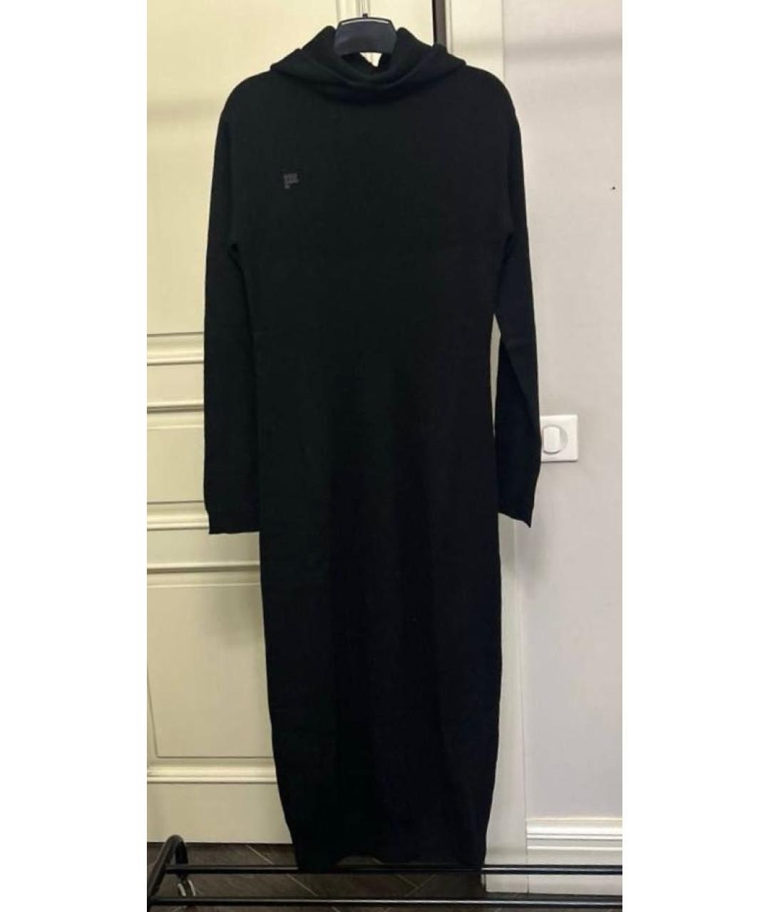 THE PANGAIA Черное кашемировое повседневное платье, фото 7