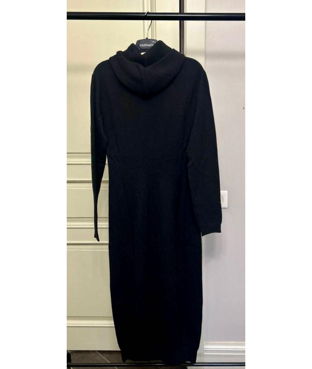 THE PANGAIA Черное кашемировое повседневное платье, фото 6