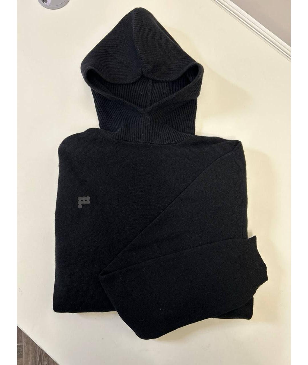 THE PANGAIA Черное кашемировое повседневное платье, фото 8