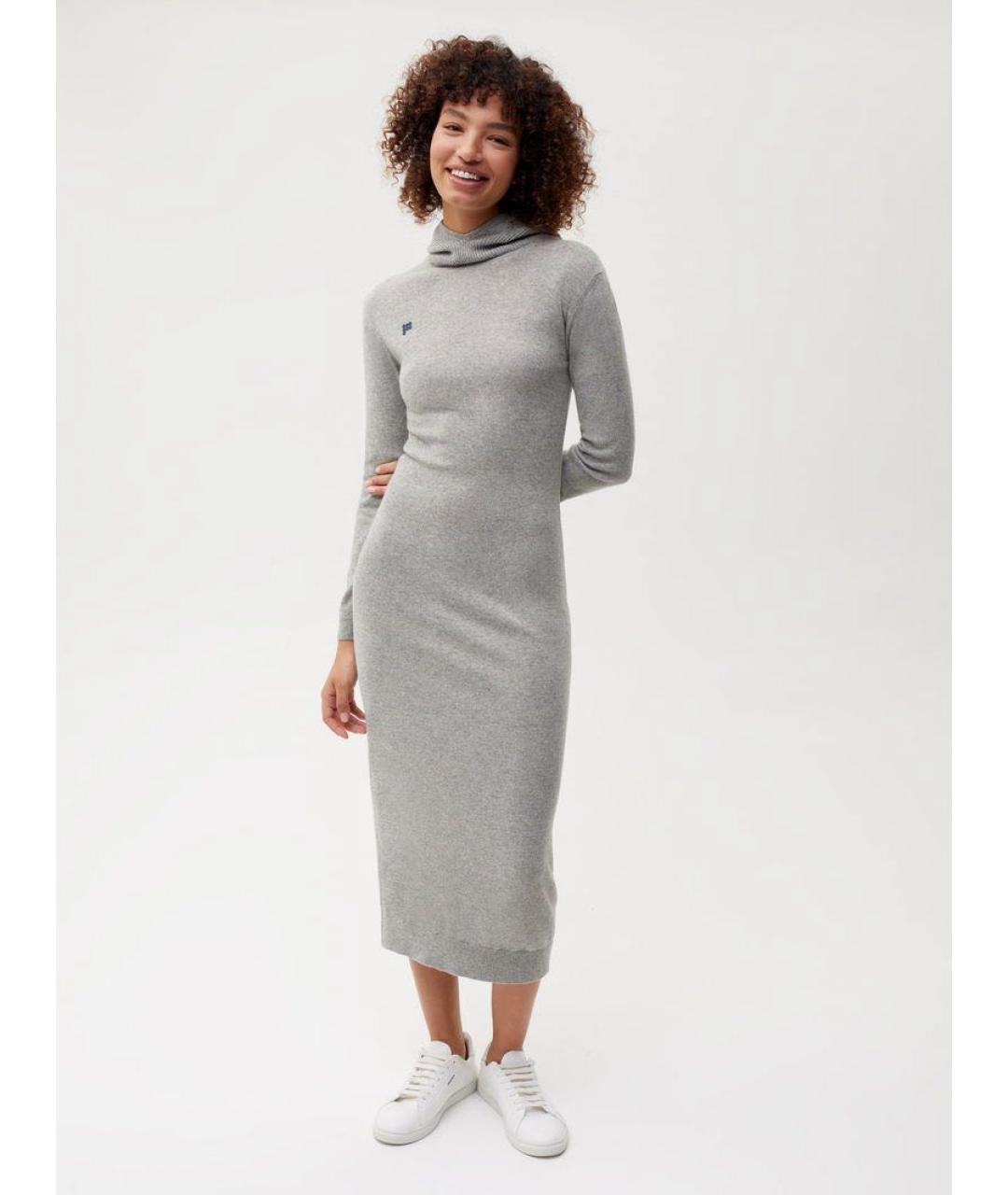 THE PANGAIA Черное кашемировое повседневное платье, фото 3