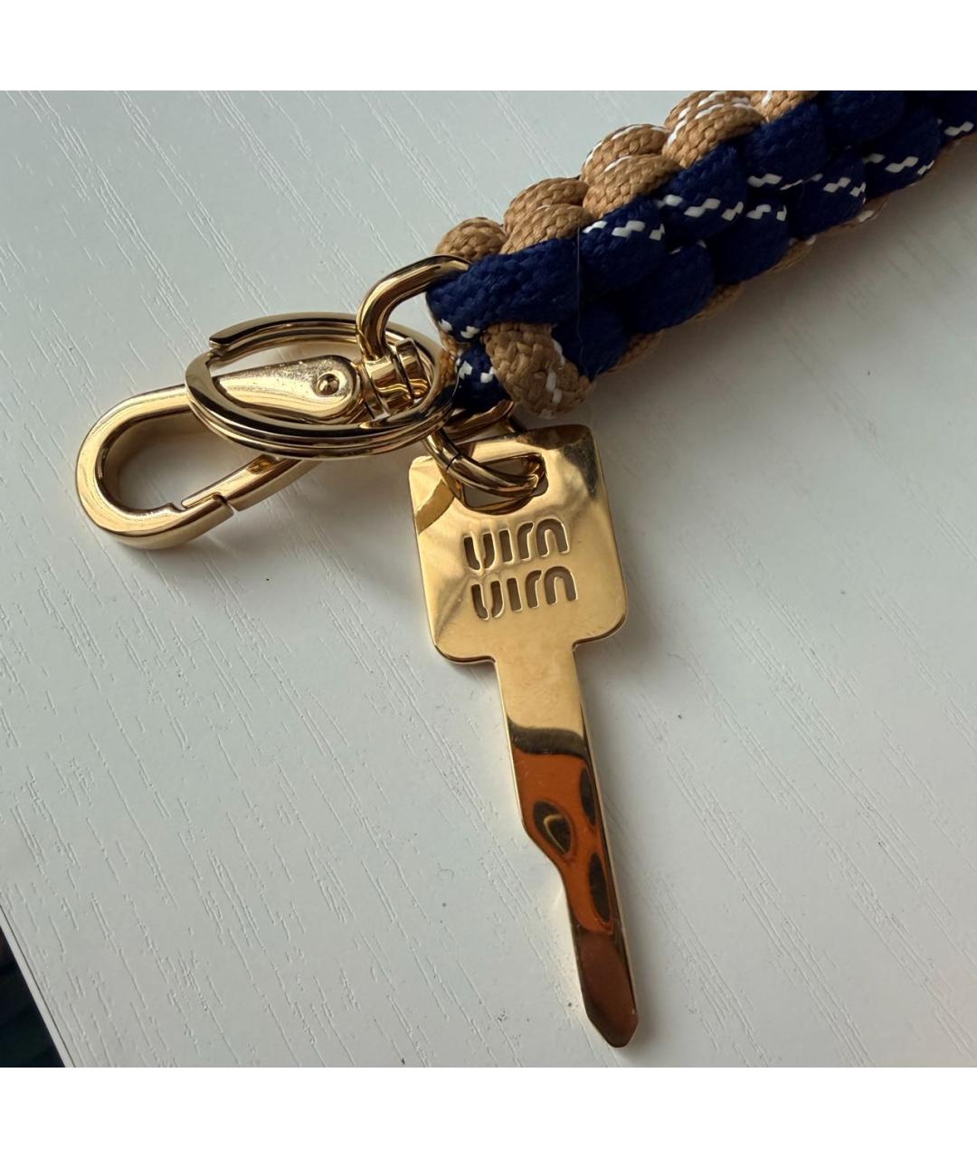 MIU MIU Темно-синий брелок, фото 4