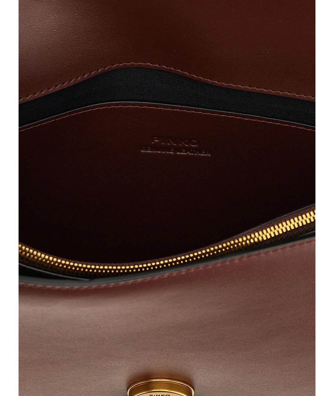 PINKO Красная кожаная сумка через плечо, фото 4