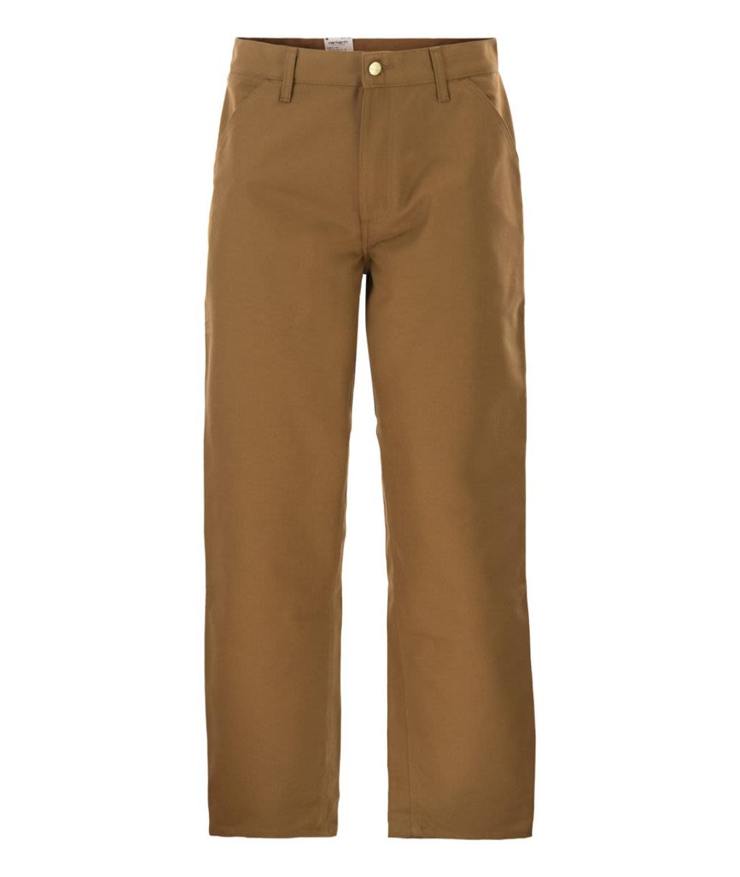 CARHARTT WIP Коричневые хлопковые повседневные брюки, фото 1