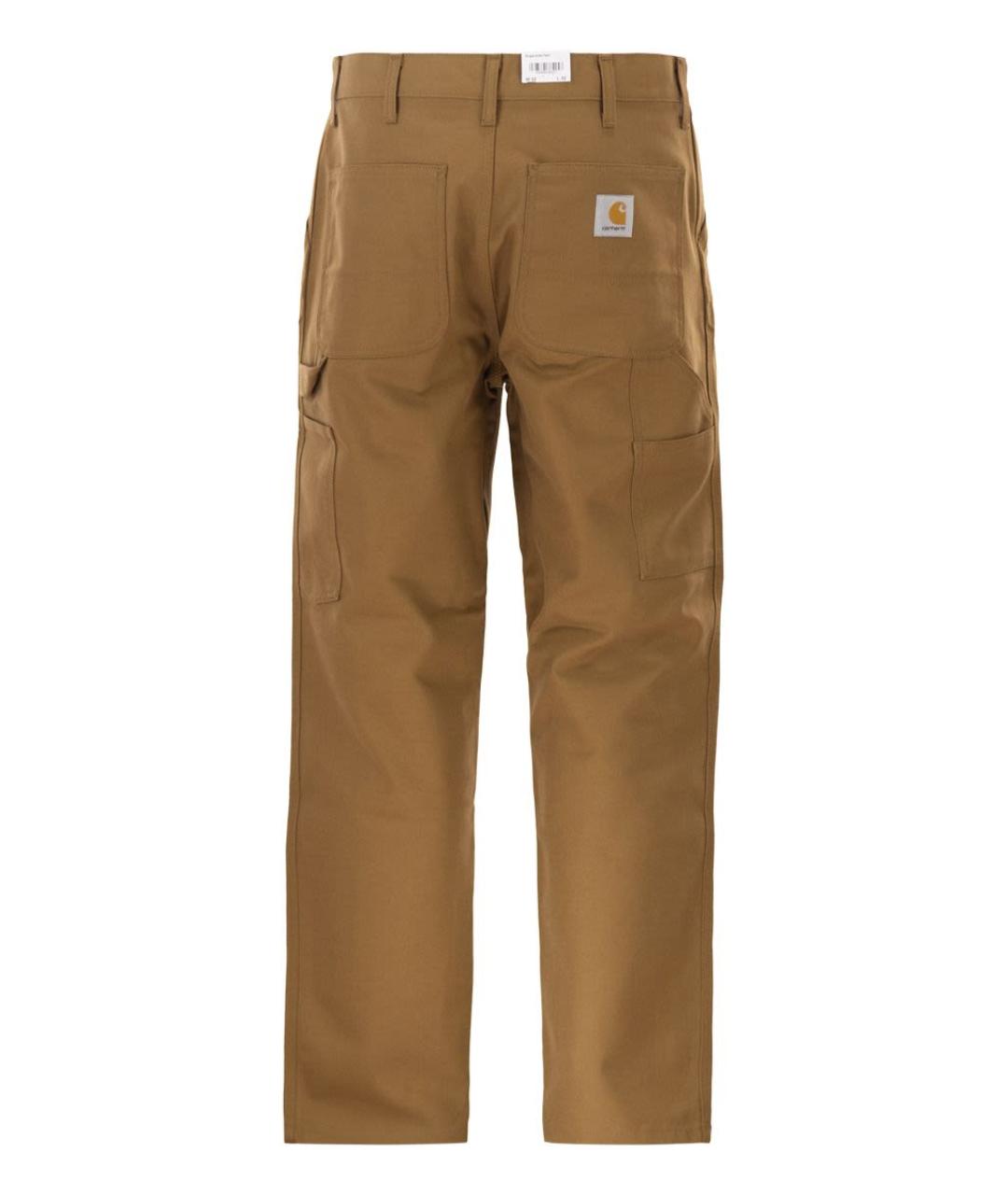 CARHARTT WIP Коричневые хлопковые повседневные брюки, фото 2