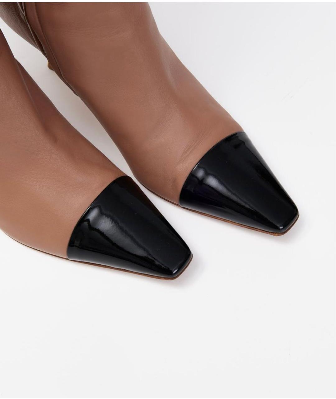 GIANVITO ROSSI Бежевые кожаные ботфорты, фото 2