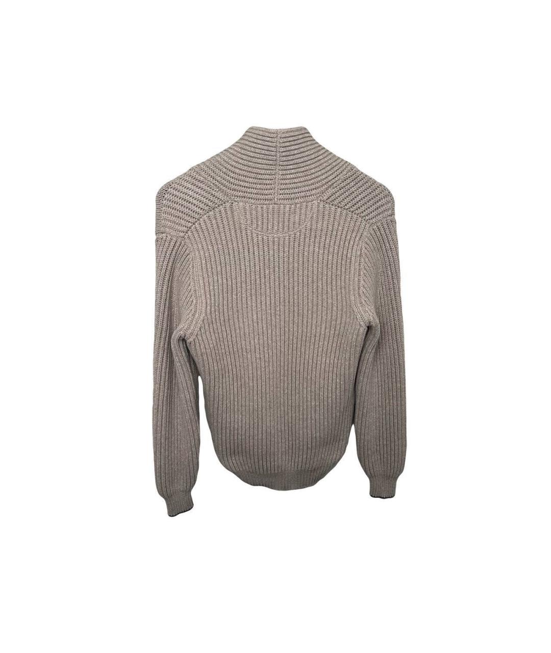 BRUNELLO CUCINELLI Бежевый хлопковый кардиган, фото 3