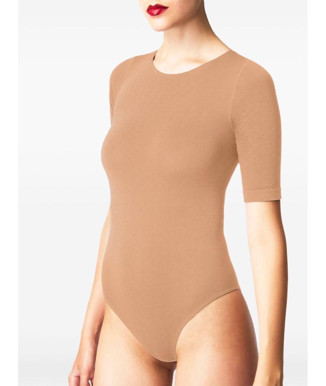 WOLFORD Бежевое хлопковое боди, фото 3