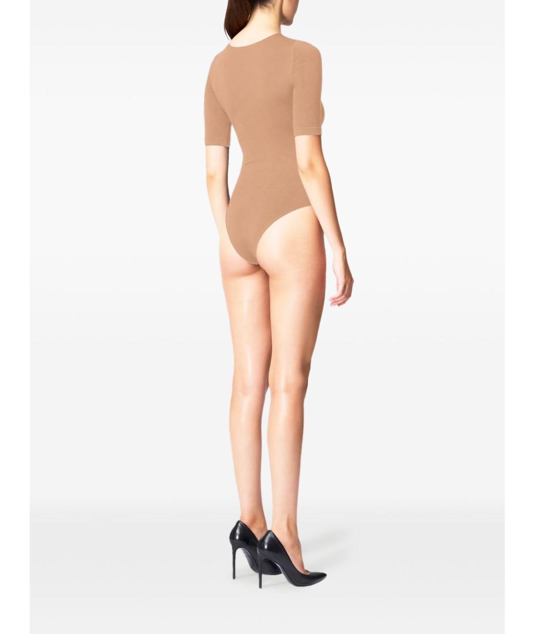 WOLFORD Бежевое хлопковое боди, фото 4