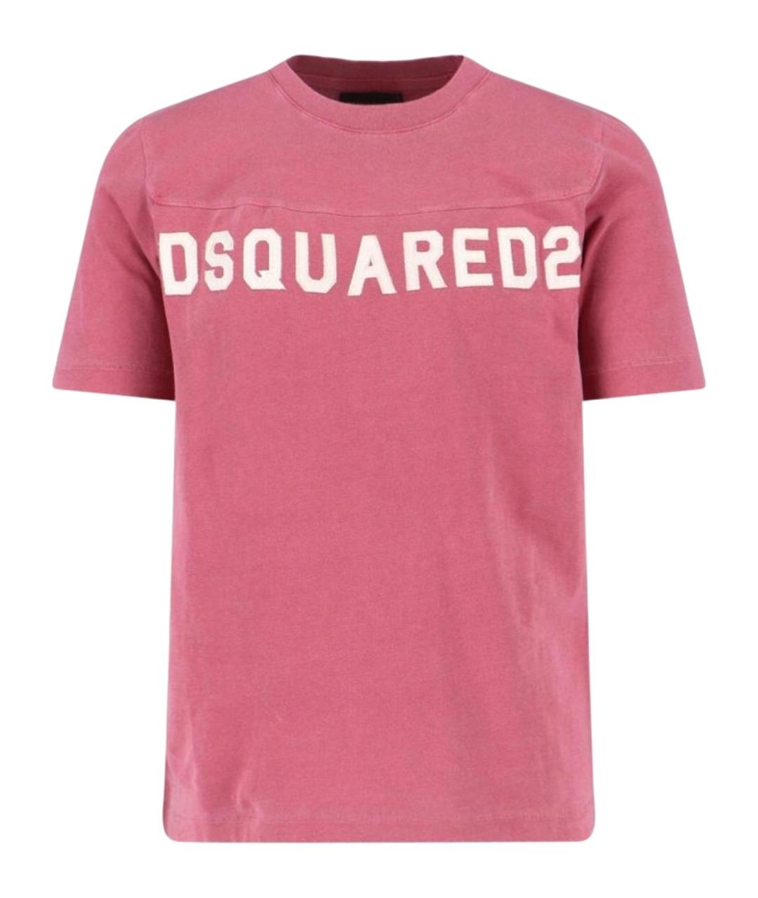 DSQUARED2 Красная хлопковая футболка, фото 1