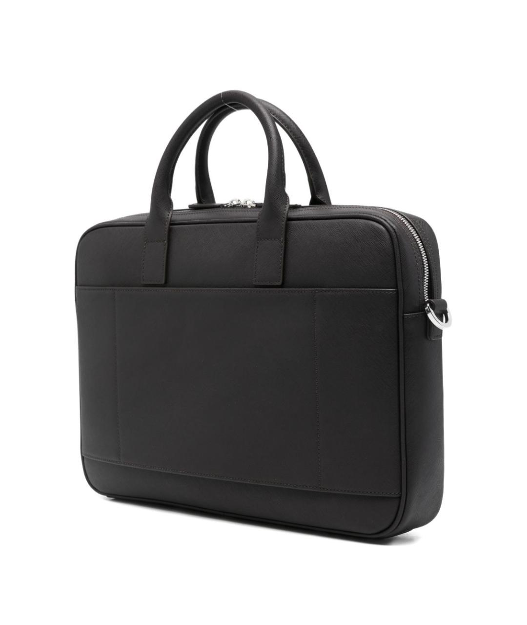 EMPORIO ARMANI Коричневый портфель из искусственной кожи, фото 4