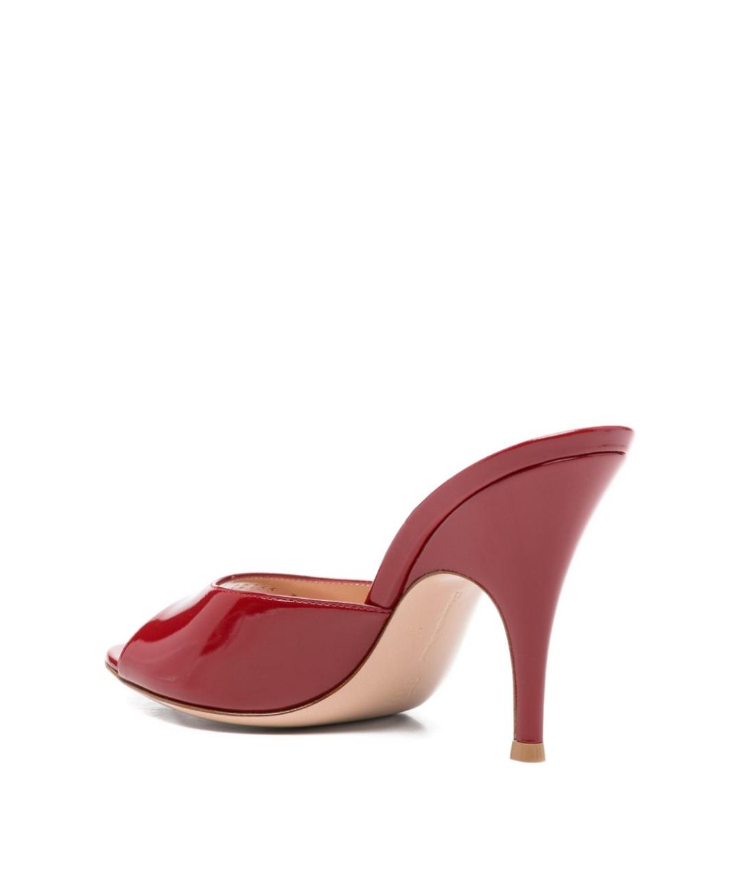 GIANVITO ROSSI Красные кожаные мюли, фото 4