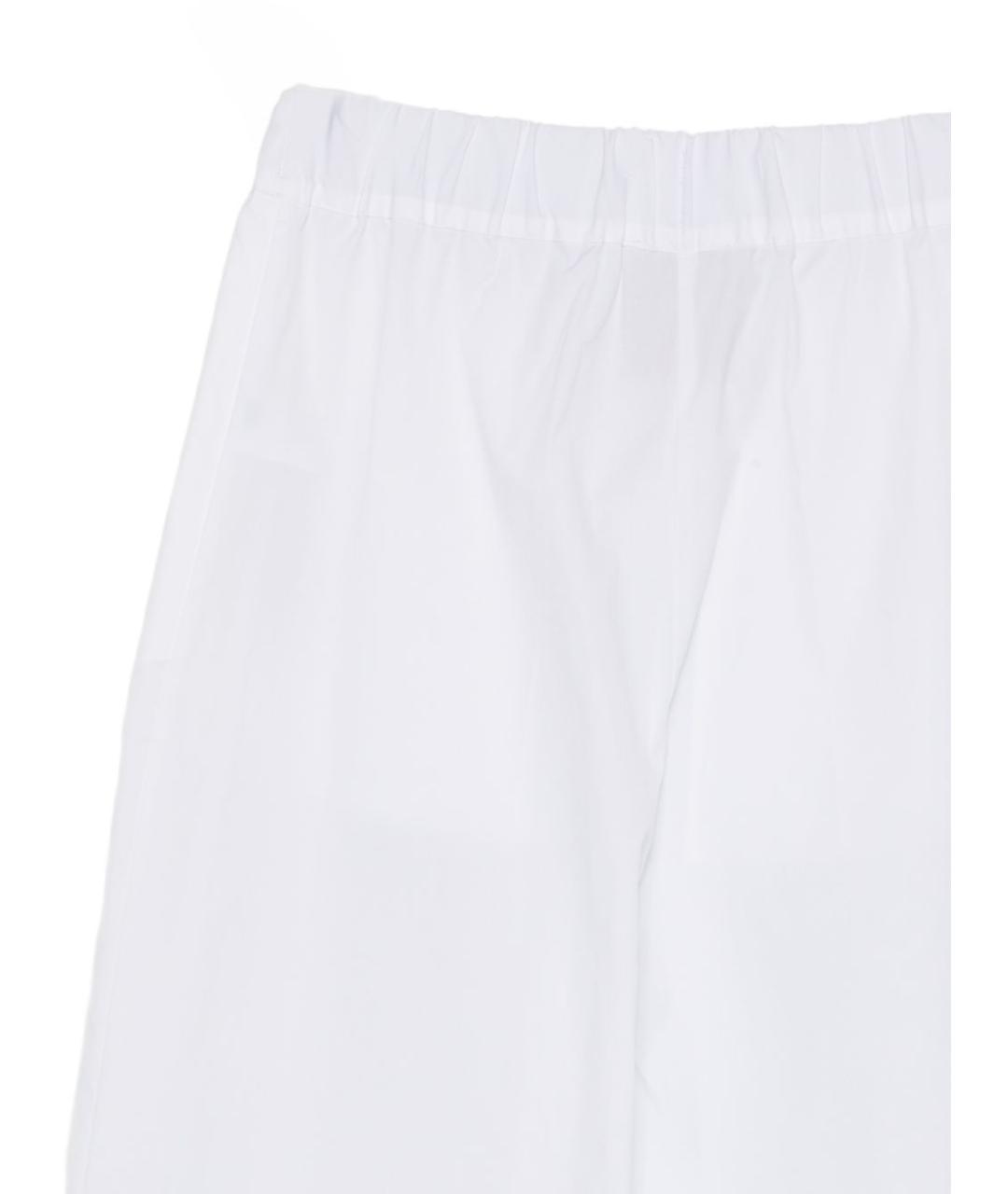 SEMICOUTURE Белые хлопковые прямые брюки, фото 2