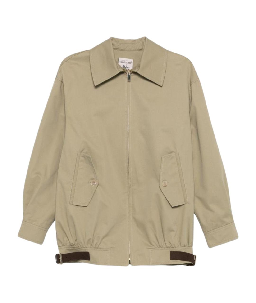 SEMICOUTURE Бежевая хлопковая куртка, фото 1