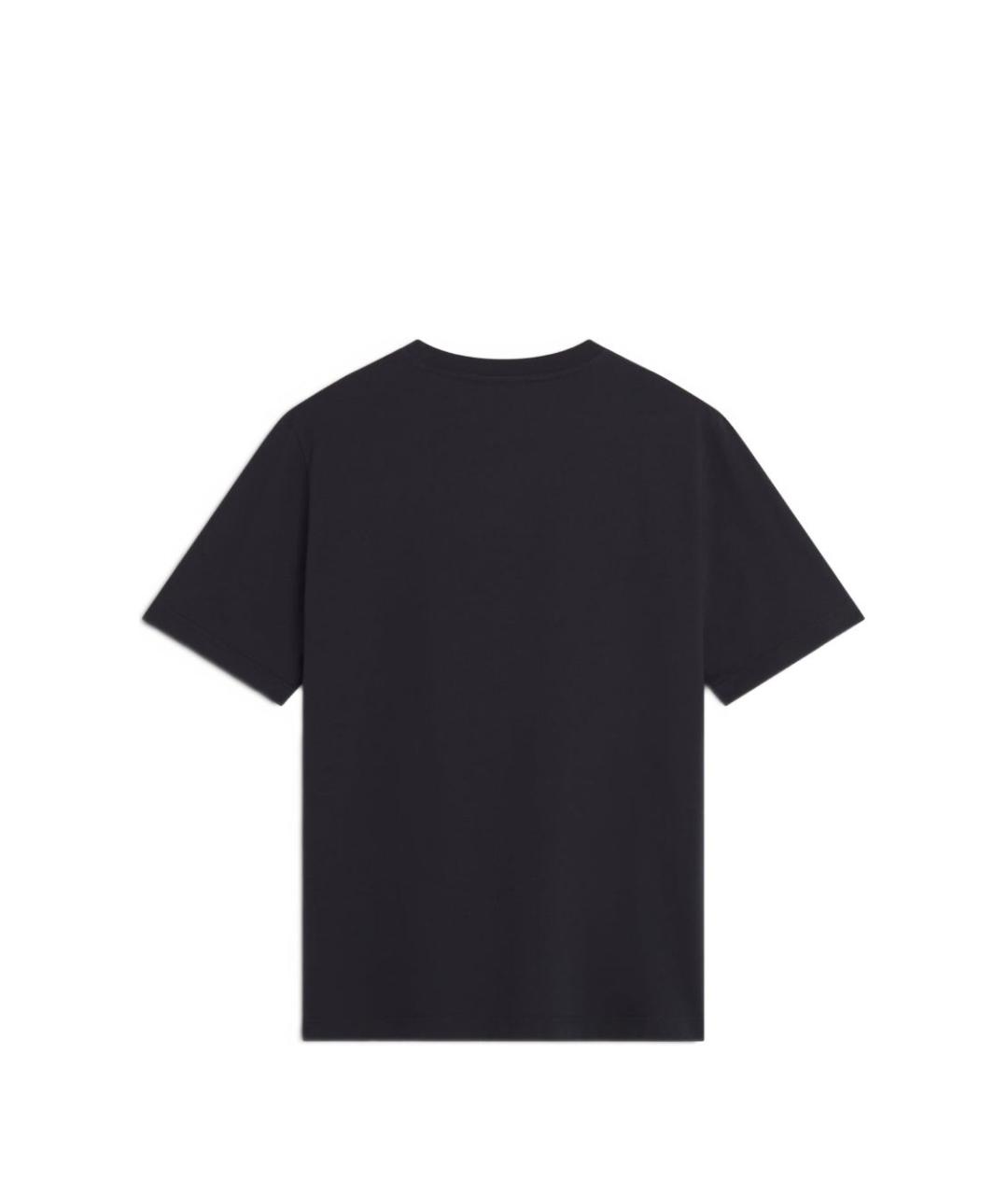 MAISON KITSUNE Черная хлопковая футболка, фото 3
