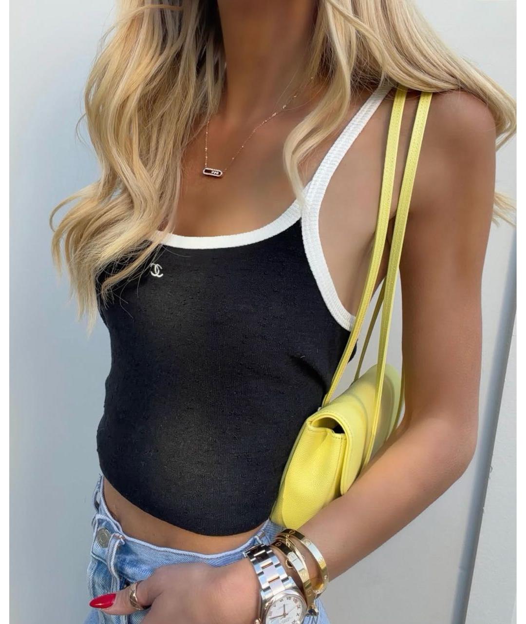 CHANEL Черная майка, фото 4