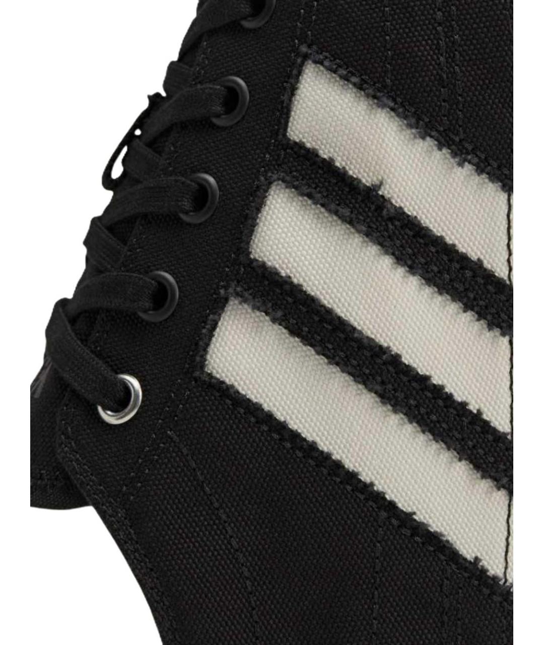 Y-3 Черные низкие кроссовки / кеды, фото 4