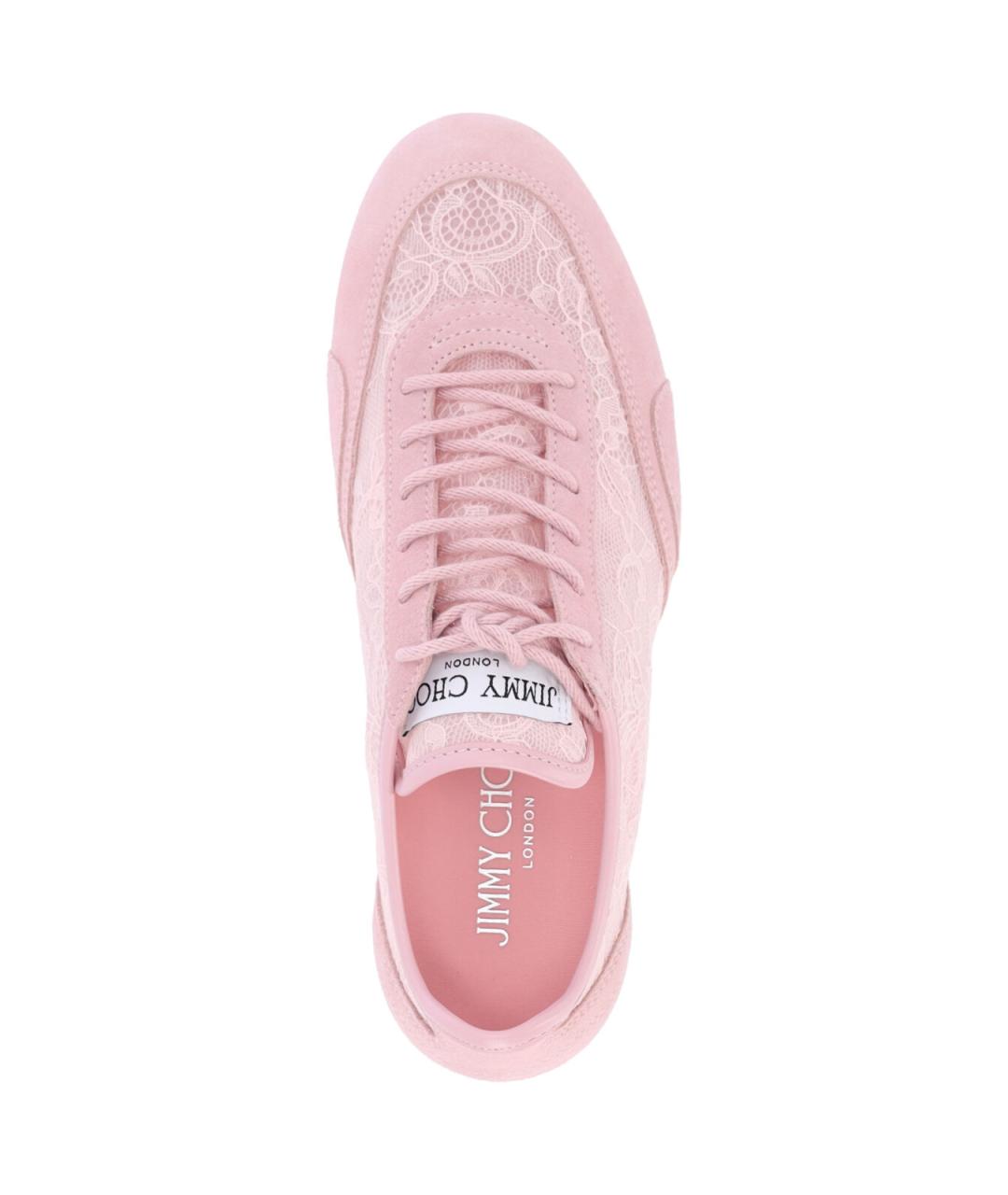 JIMMY CHOO Розовые кожаные кроссовки, фото 5