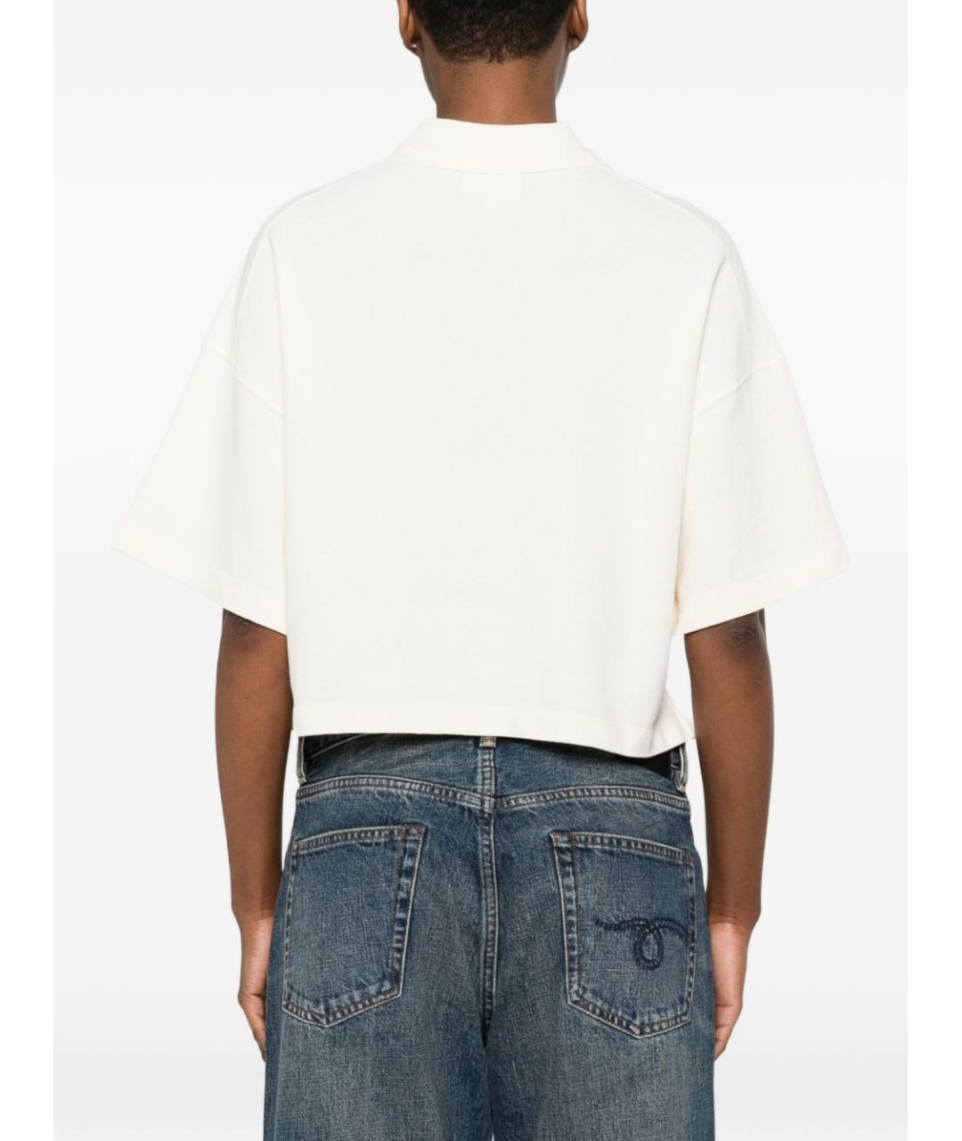 MAISON KITSUNE Бежевая хлопковая футболка, фото 2