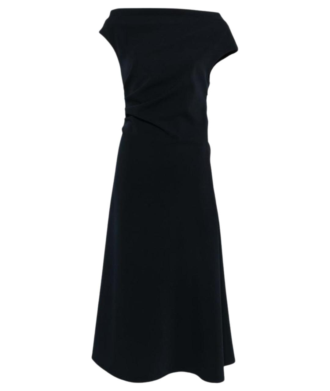 P.A.R.O.S.H. Темно-синее полиэстеровое повседневное платье, фото 1