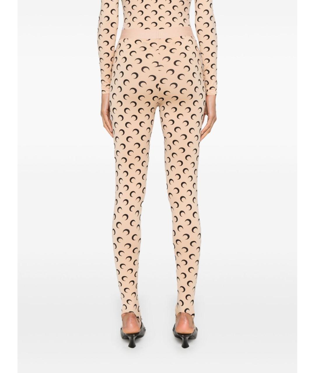 MARINE SERRE Бежевые полиамидовые леггинсы и велосипедки, фото 3