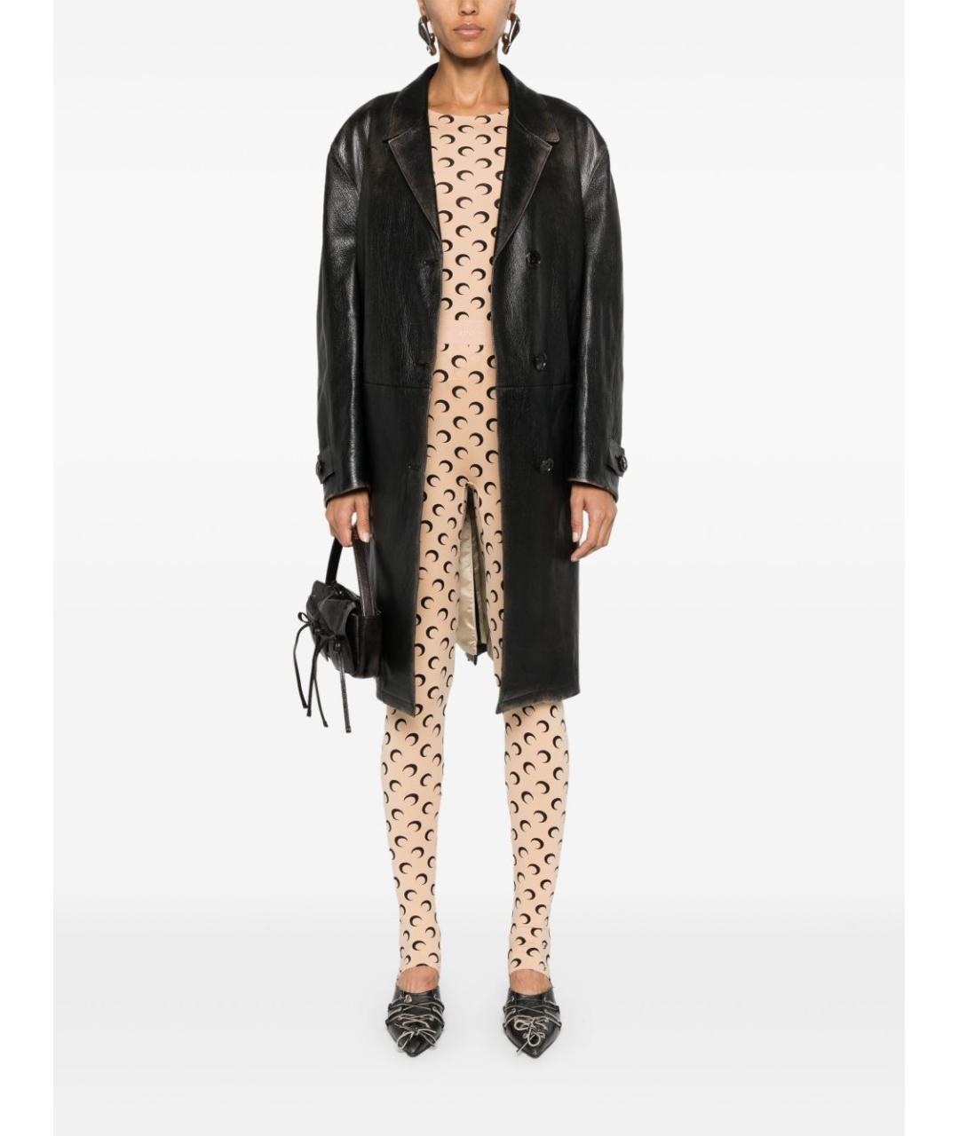 MARINE SERRE Бежевые полиамидовые леггинсы и велосипедки, фото 2