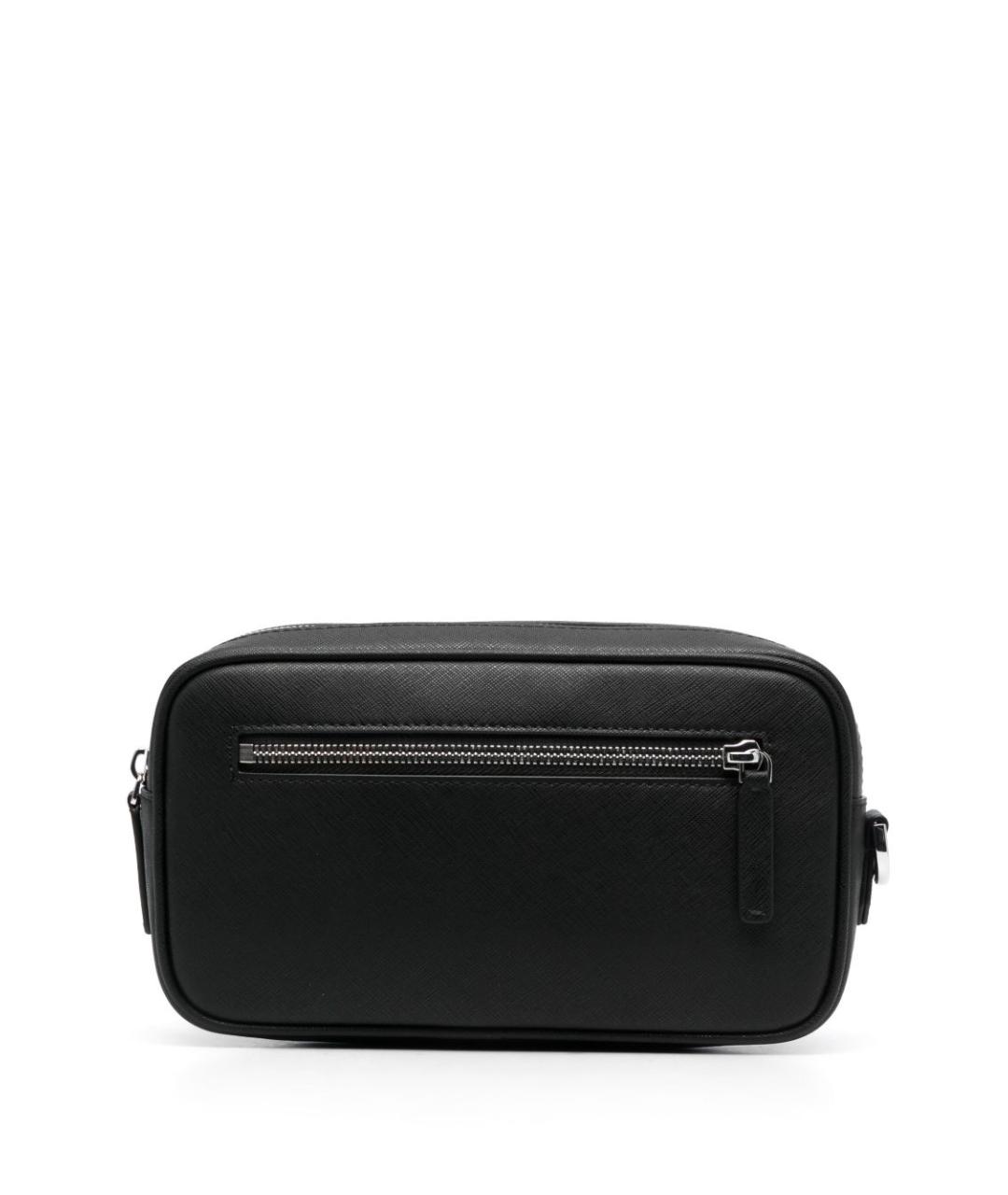 EMPORIO ARMANI Черная барсетка из искусственной кожи, фото 4