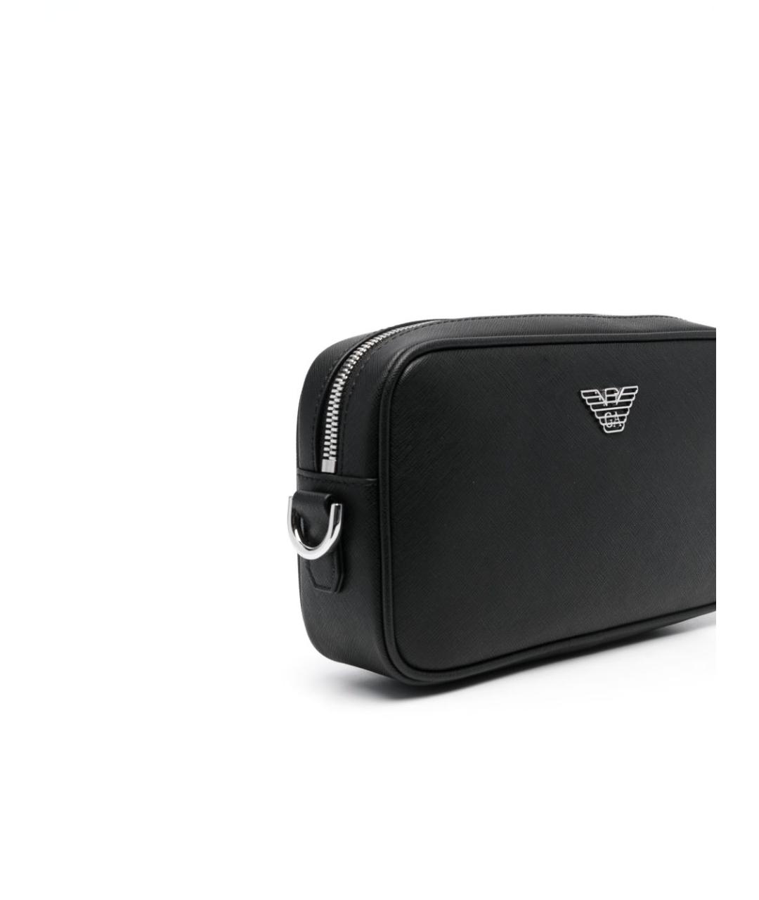 EMPORIO ARMANI Черная барсетка из искусственной кожи, фото 3