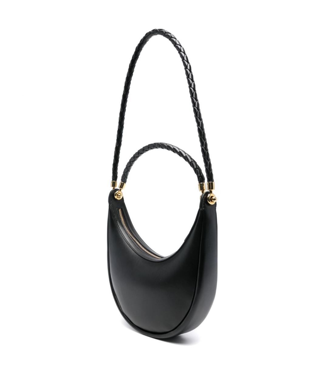 BOTTEGA VENETA Черная кожаная сумка через плечо, фото 4