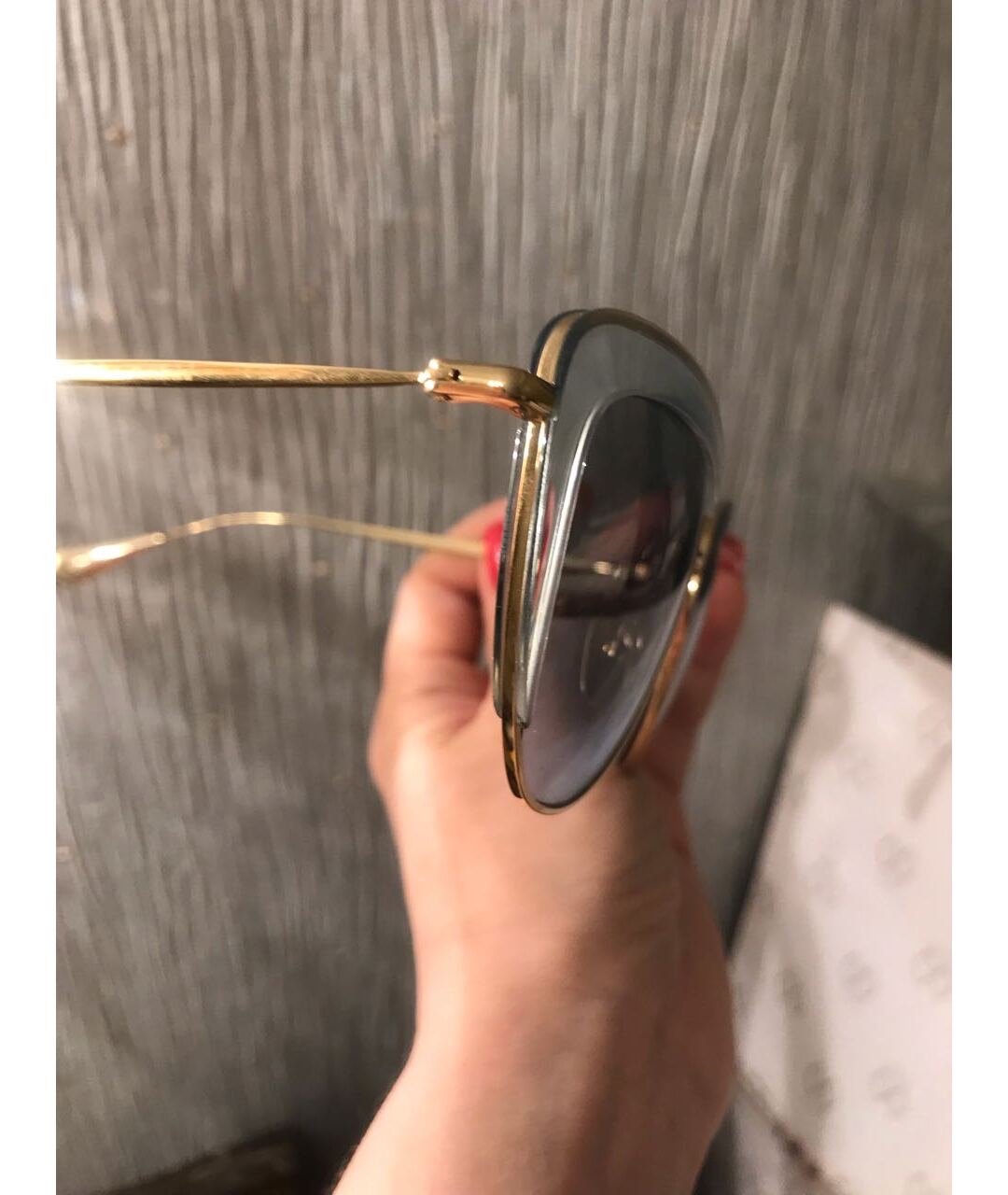 BALDININI Голубые металлические солнцезащитные очки, фото 3