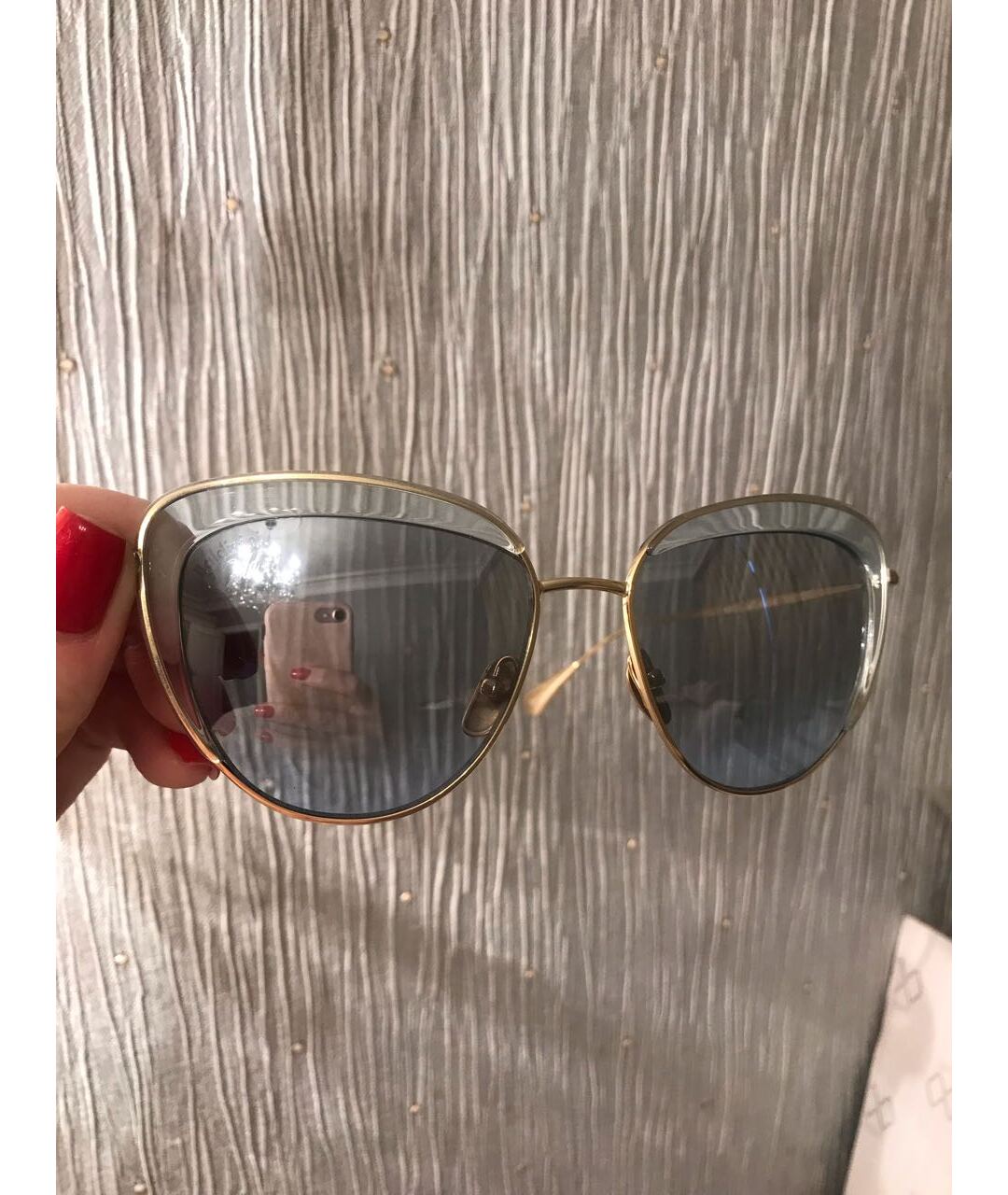 BALDININI Голубые металлические солнцезащитные очки, фото 4