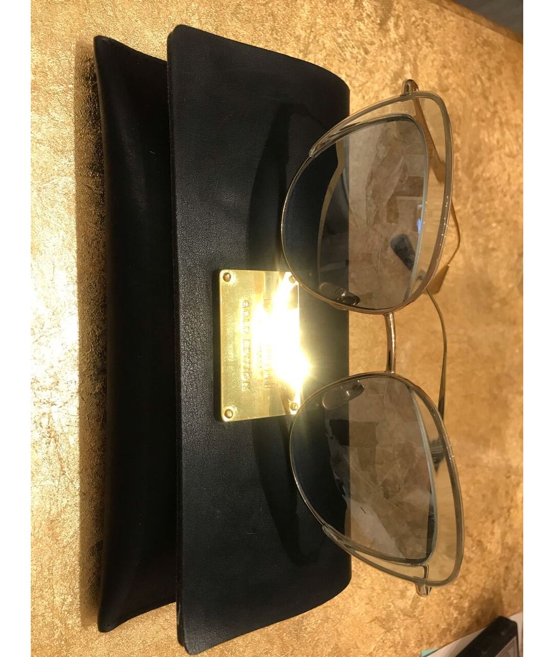 BALDININI Голубые металлические солнцезащитные очки, фото 2