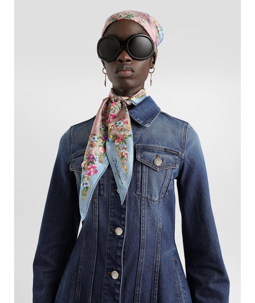 DOLCE&GABBANA Синяя хлопковая куртка, фото 3