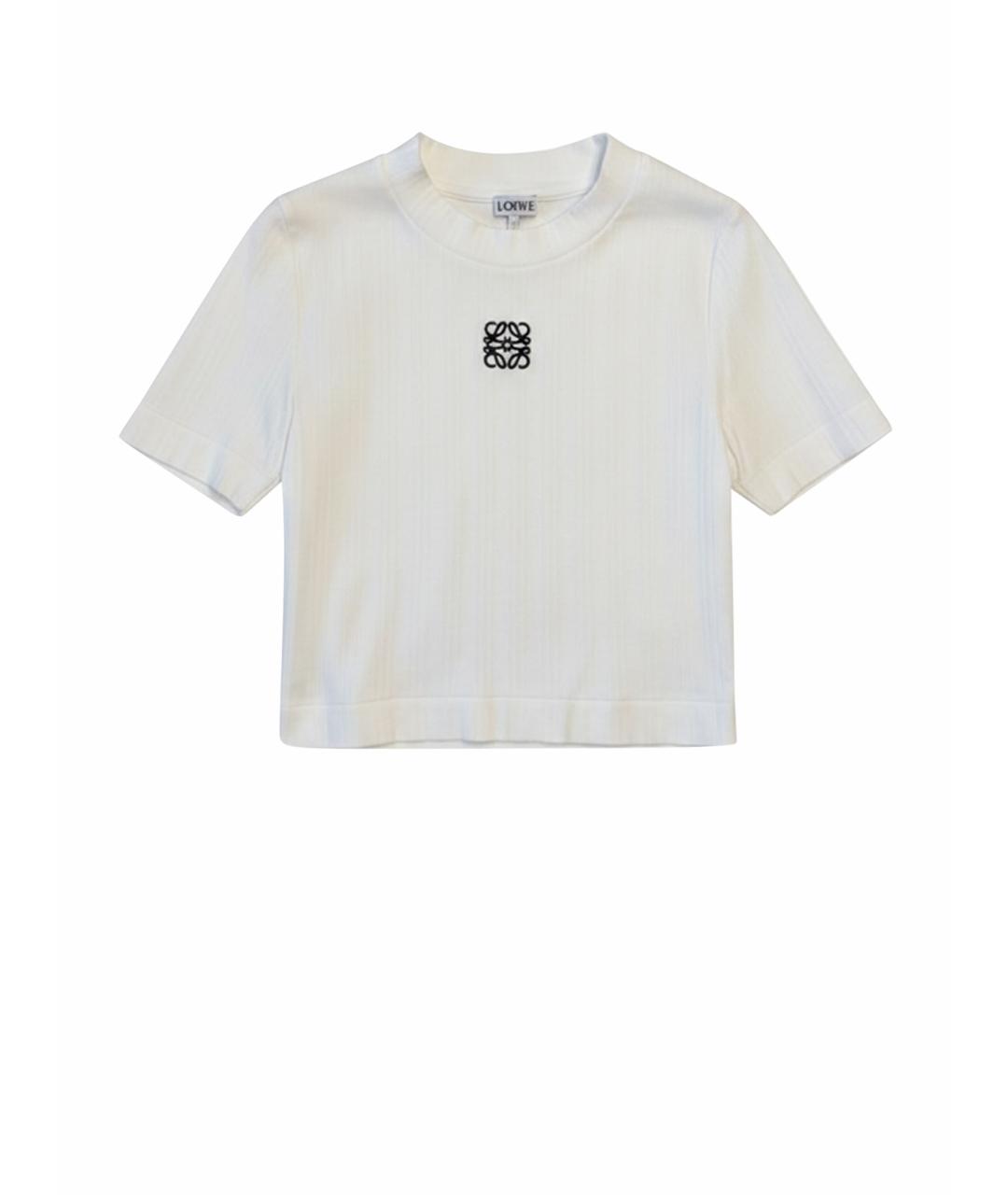 LOEWE Белая хлопковая футболка, фото 1