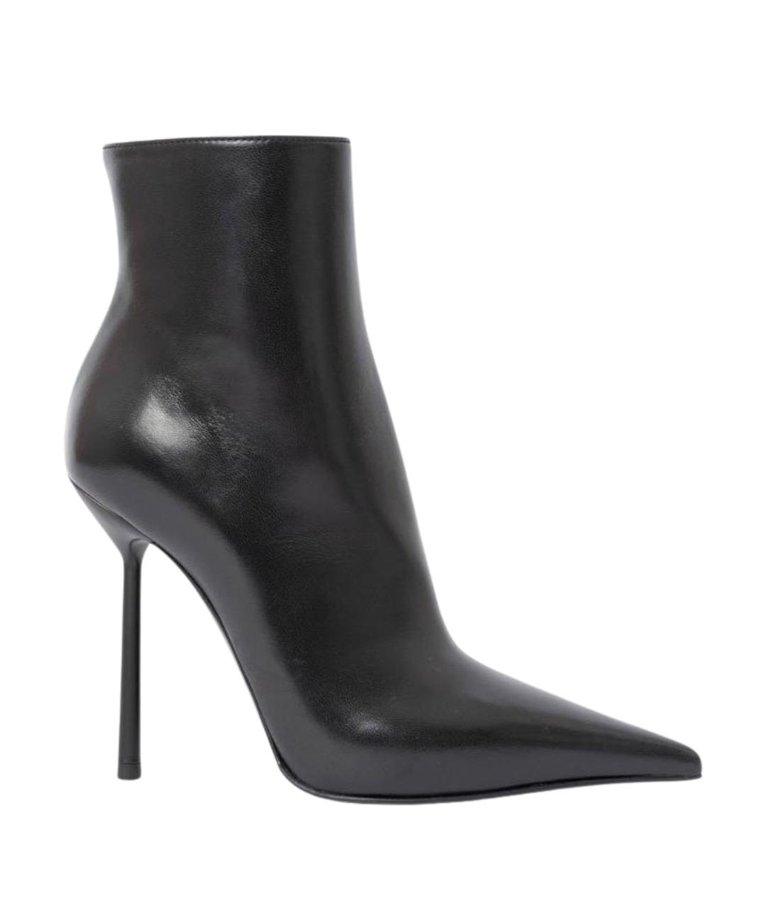 LE SILLA Черные кожаные ботильоны, фото 1