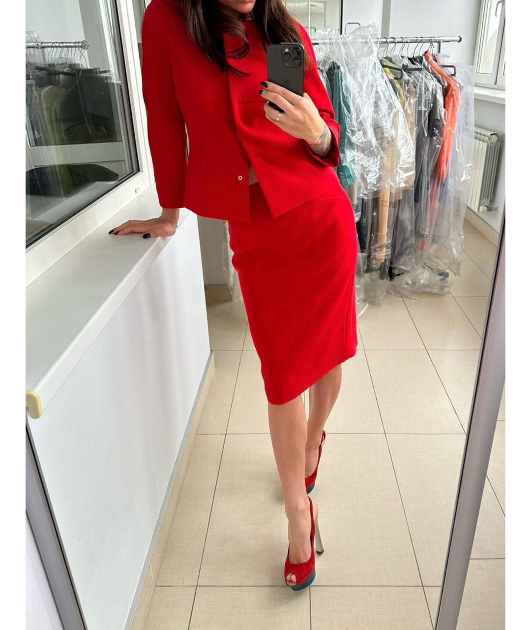 MAX MARA STUDIO Красный костюм с юбками, фото 7