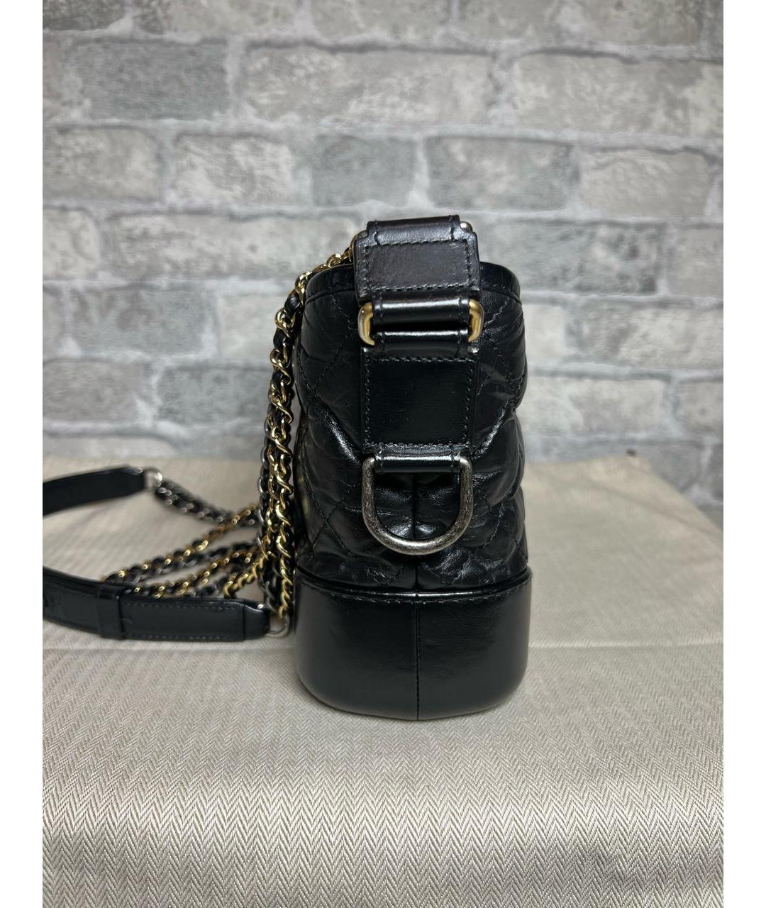 CHANEL Черная кожаная сумка через плечо, фото 6