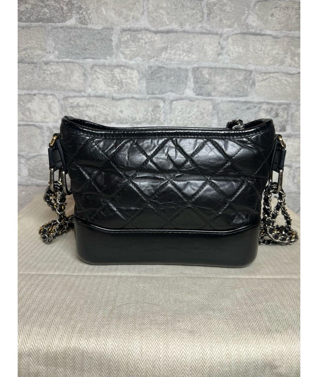 CHANEL Черная кожаная сумка через плечо, фото 5