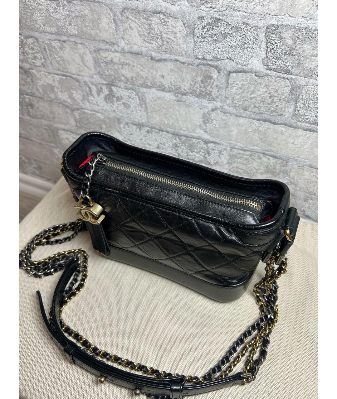 CHANEL Черная кожаная сумка через плечо, фото 4