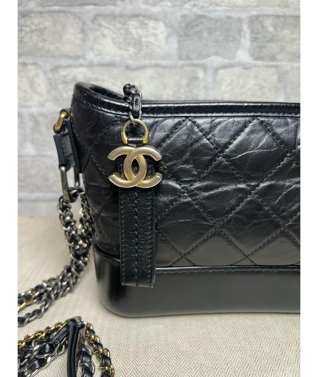 CHANEL Черная кожаная сумка через плечо, фото 3