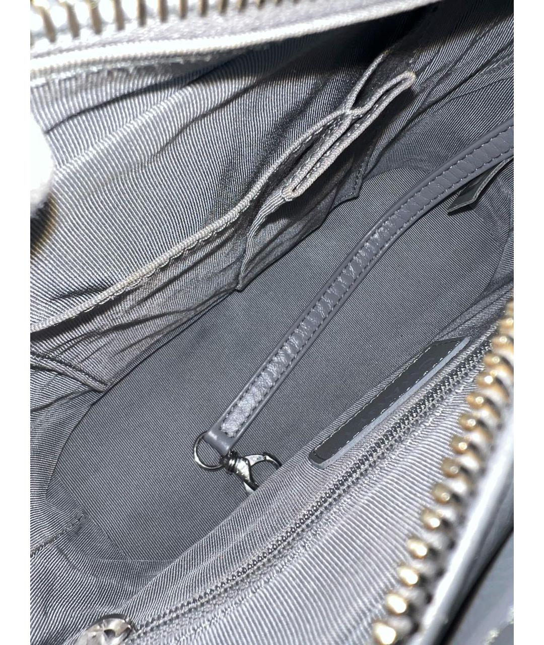 CHANEL Серая кожаная сумка через плечо, фото 8