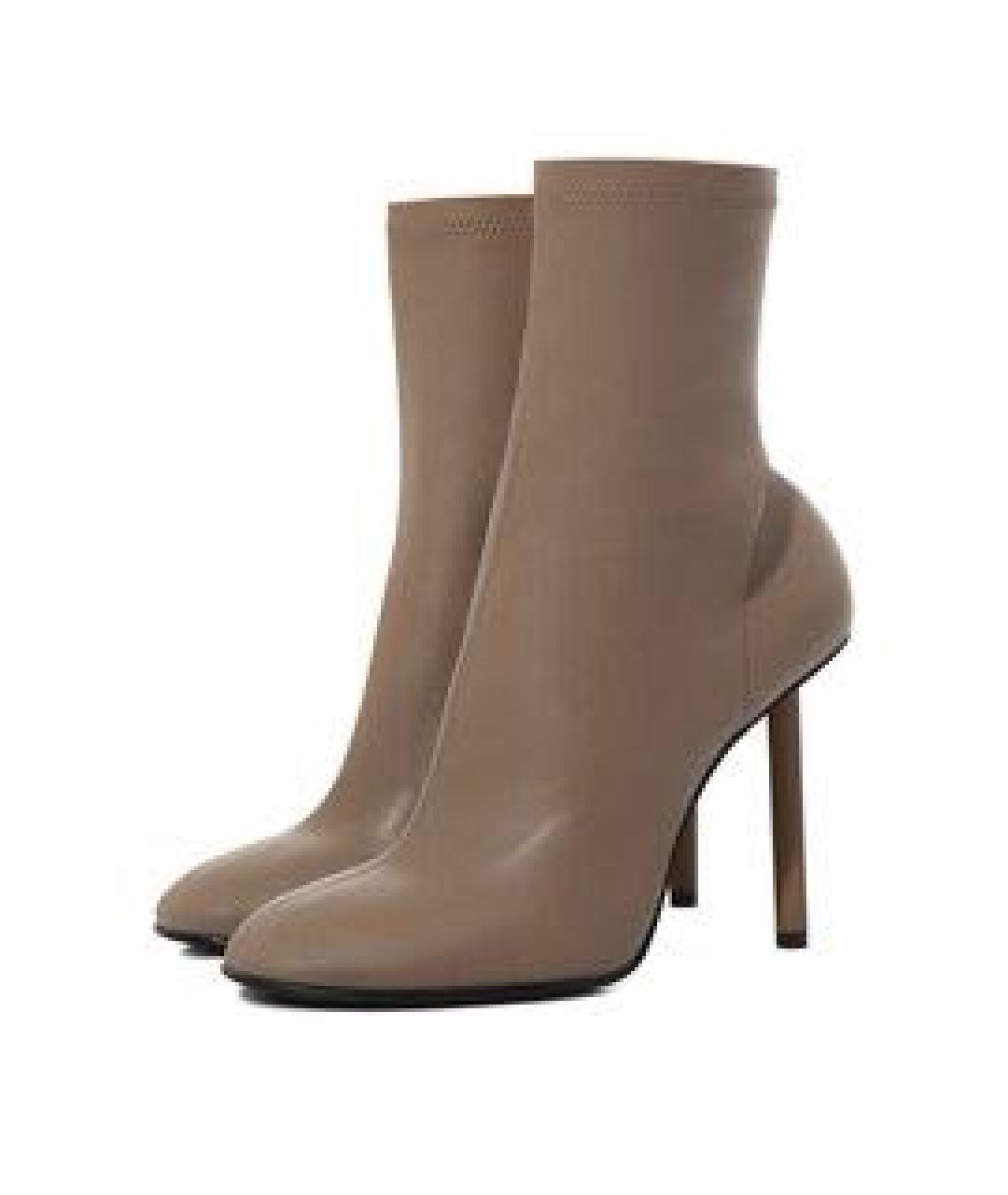 LE SILLA Бежевые кожаные ботильоны, фото 7
