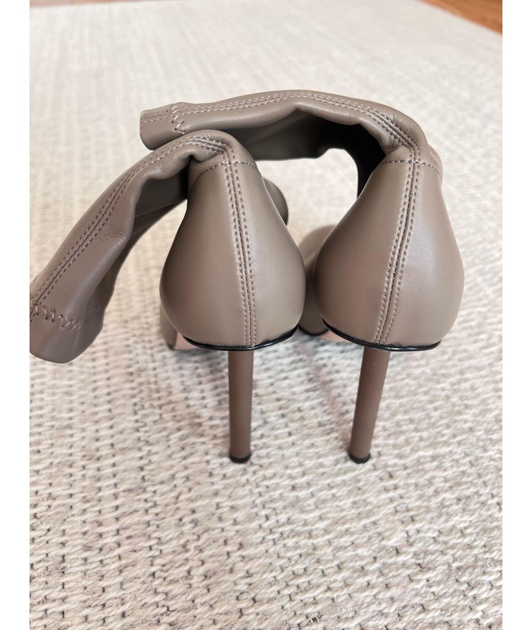 LE SILLA Бежевые кожаные ботильоны, фото 4