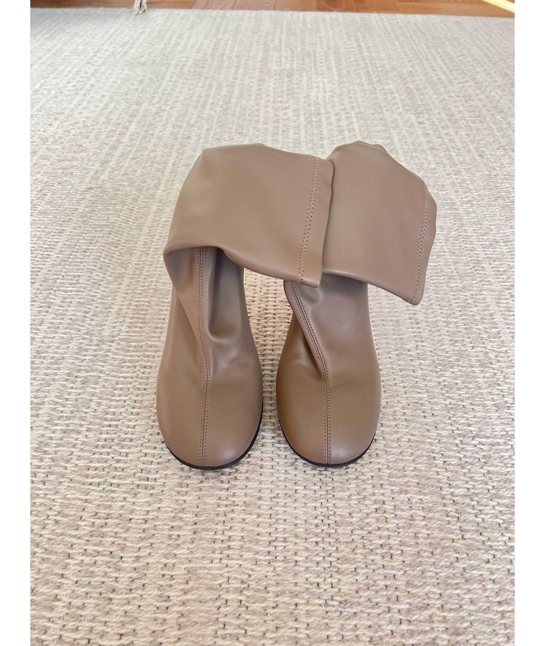 LE SILLA Бежевые кожаные ботильоны, фото 3