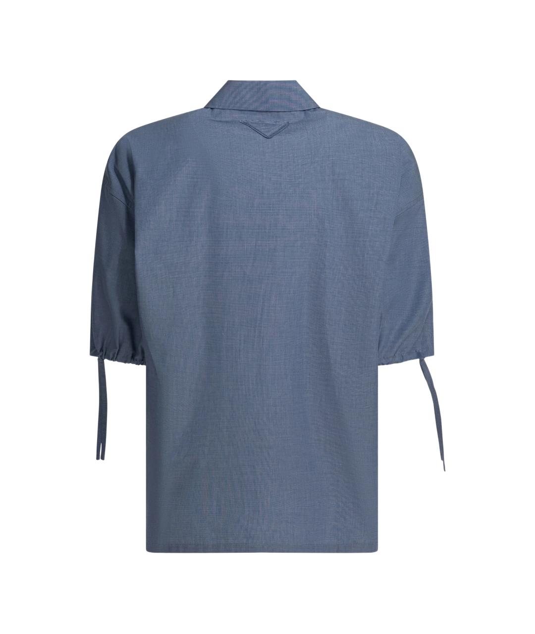 PRADA Синяя хлопковая рубашка, фото 2
