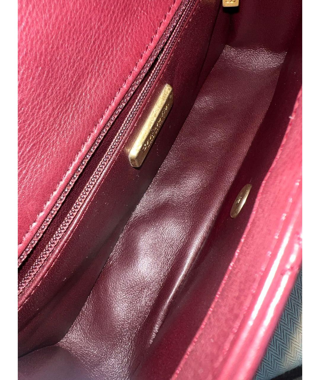 CHANEL Бордовая кожаная сумка через плечо, фото 8